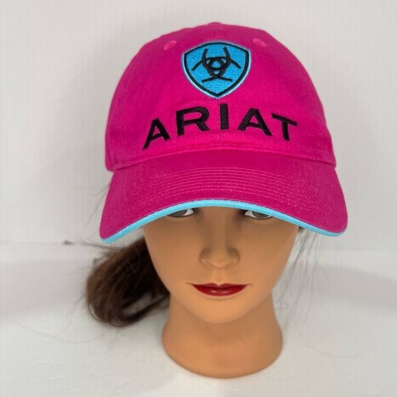 Ariat Ballcap Textile One Size Adjustable Pink/Blue Details Unisex - Picture 2 of 9